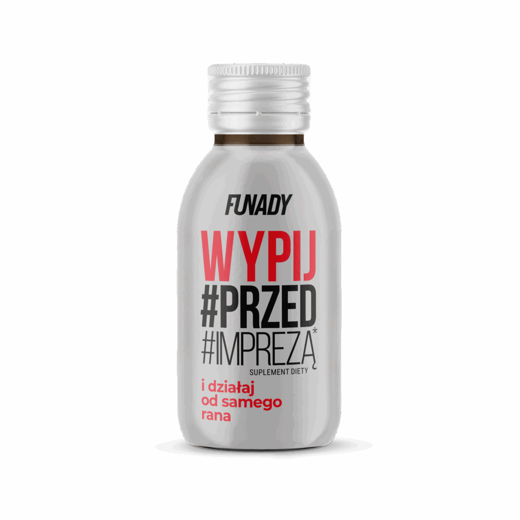 Butelka Funady Wypij #Przed #Imprezą – shot przed imprezą wspierający wątrobę